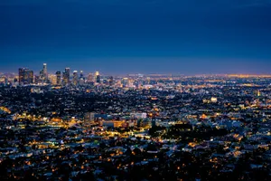 aerial photography of cityscape at night jigsaw puzzle