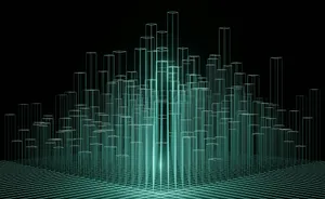 an abstract image of a city made up of lines jigsaw puzzle