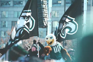 two Philadelphia Eagles flags jigsaw puzzle