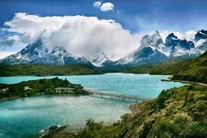 lake near snow-covered mountain during daytime jigsaw puzzle