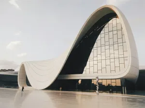 white concrete museum under white sky jigsaw puzzle