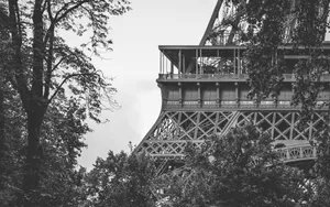 A black and white photo of the eiffel tower jigsaw puzzle