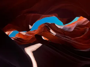 Stunning Antelope Canyon rock formations with vibrant colors and natural patterns in Arizona. jigsaw puzzle