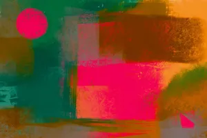 An abstract painting featuring a vibrant mix of colors with a red sun, embodying modern art. jigsaw puzzle