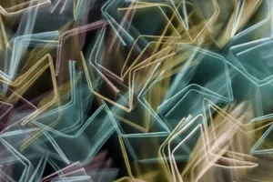 Colorful abstract light streaks forming dynamic patterns with motion blur. jigsaw puzzle