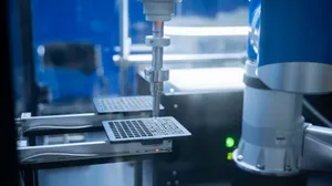 Close-up of robotic arm automating lab processes with precision. jigsaw puzzle