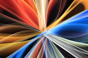 Colorful abstract design featuring dynamic light streaks in vivid motion. jigsaw puzzle