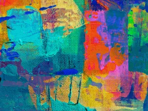 Colorful abstract expressionist painting with bright, vivid textures. jigsaw puzzle