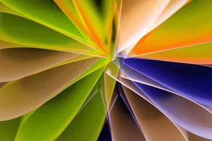 Vibrant abstract image featuring geometric shapes in various colors creating a dynamic pattern. jigsaw puzzle