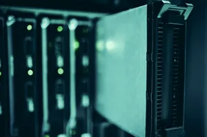Close-up of server racks in a data center highlighting modern technology infrastructure. jigsaw puzzle