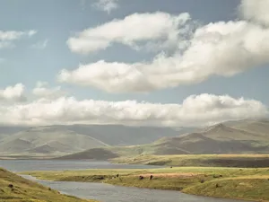 Serene view of mountains and clouds in Syunik, Armenia, showcasing natural beauty. jigsaw puzzle