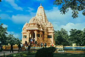 A captivating view of the Shashwat Dham, a famous Hindu temple in Devachuli, Nepal. jigsaw puzzle
