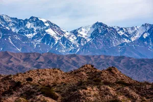 Stunning view of the Andes Mountains with snow-covered peaks and rugged terrain. jigsaw puzzle