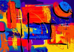 Colorful abstract painting with bold strokes and vivid colors. jigsaw puzzle