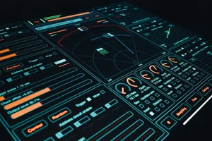 Dynamic digital interface showcasing technology with interactive design elements and controls. jigsaw puzzle