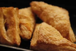 Close-up of golden, flaky pastries perfect for breakfast or dessert. jigsaw puzzle