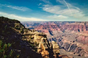 A breathtaking aerial view of the Grand Canyon showcasing its majestic rock formations. jigsaw puzzle