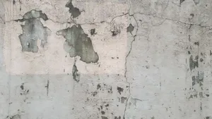 Close-up of a weathered wall showing peeling paint and cracked textures, ideal for backgrounds. jigsaw puzzle