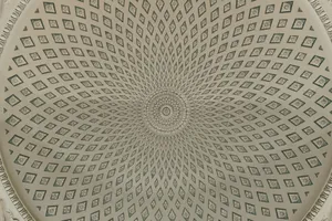 Ornate geometric dome ceiling in Saint Petersburg showcasing intricate design and symmetry. jigsaw puzzle