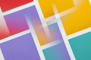 Dynamic abstract composition of colorful overlapping rectangles with a modern design. jigsaw puzzle