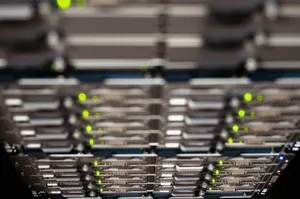From above contemporary server cable trays without wires located in modern data center jigsaw puzzle