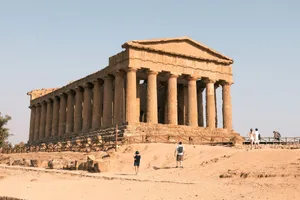 Explore the ancient Temple of Concordia, a classical architectural marvel in Agrigento, Sicily. jigsaw puzzle