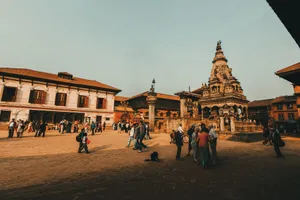 Discover the lively atmosphere at this historic temple courtyard, capturing the essence of cultural tourism and architecture. jigsaw puzzle