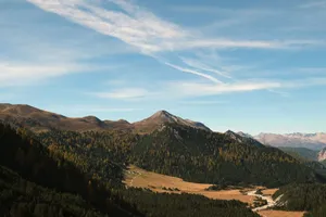 Breathtaking landscape of Albula's mountains in Switzerland with clear skies. jigsaw puzzle