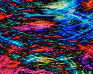 Colorful swirling abstract art with vibrant motion and texture effects, ideal for modern décor. jigsaw puzzle