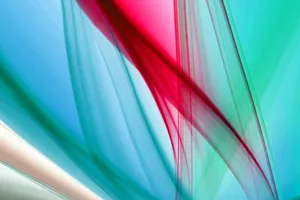 A striking abstract image featuring vivid colors and dynamic flowing shapes. jigsaw puzzle