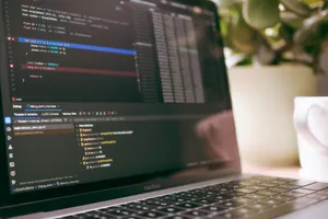 A laptop screen showing programming code and debugging tools, ideal for tech topics. jigsaw puzzle