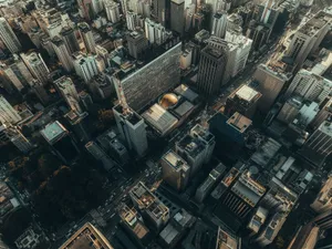 Stunning aerial view of skyscrapers and bustling streets in São Paulo city. jigsaw puzzle