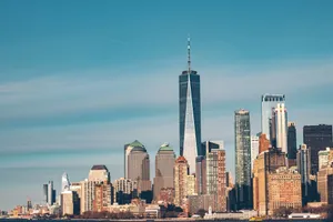 Stunning view of New York City skyline with One World Trade Center and modern architecture. jigsaw puzzle