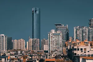 Stunning view of Xiamen's towering skyscrapers and urban skyline, blending modern and traditional architecture. jigsaw puzzle