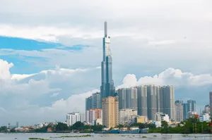 Skyline of Ho Chi Minh City featuring Landmark 81 tower and surrounding high-rises. jigsaw puzzle