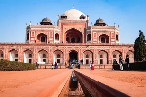 Capture of Humayun's Tomb, an iconic Mughal monument in New Delhi, showcasing its stunning architecture. jigsaw puzzle