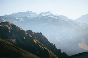 Majestic mountain landscape at sunrise in Occobamba, Peru, showcasing the beauty of nature. jigsaw puzzle