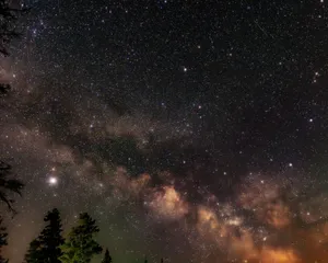 A stunning view of the Milky Way illuminating the night sky over Algonquin Park, Canada. jigsaw puzzle